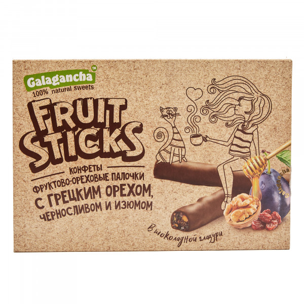 №2 Берестов КРАФТ Fruit Stiсks с черносливом и грецким орехом, 175г в Дубне