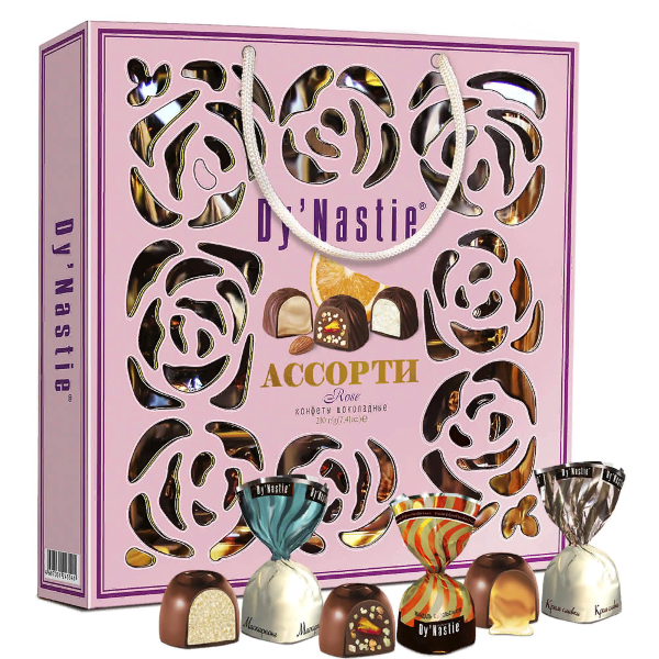 №3 Династия Сумка 170г Конфеты "Ассорти ROSE"    в Дубне